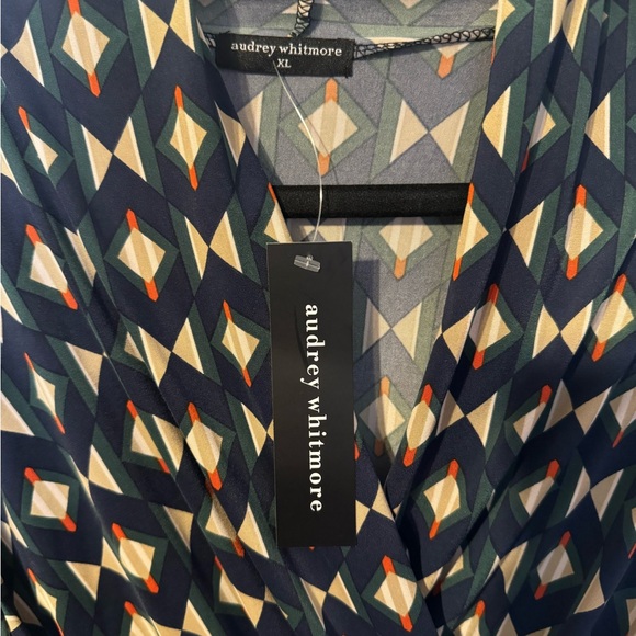 Greenwhich Print Wrap Dress, new, size XL - Picture 3 of 4